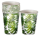 Dekoracje i nakrycia stołu na imprezę - KUBECZKI PAPIROWE LIŚCIE 8 SZT - miniaturka - grafika 1