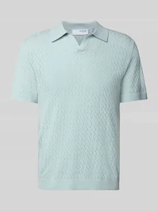 Koszulka polo o kroju regular fit z efektem szydełkowym model ‘LINO’ - Koszulki męskie - miniaturka - grafika 1