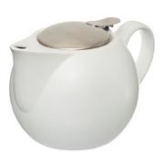 Zaparzacze i kawiarki - Secret de Gourmet Dzbanek do herbaty z sitkiem ceramika 750 ml kolor biały 154237C - miniaturka - grafika 1