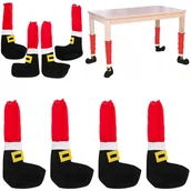 Ozdoby bożonarodzeniowe - Pokrowiec Na Nogi Stołu Krzesła Buty Mikołaja Stół - miniaturka - grafika 1