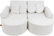 Fotele i pufy dla dzieci - Pocket Sofa Max Boucle Biała - MeowBaby - miniaturka - grafika 1