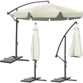 Parasole ogrodowe - Parasol ogrodowy PLONOS 4231, 8 segmentów, beżowy, 350 cm - miniaturka - grafika 1