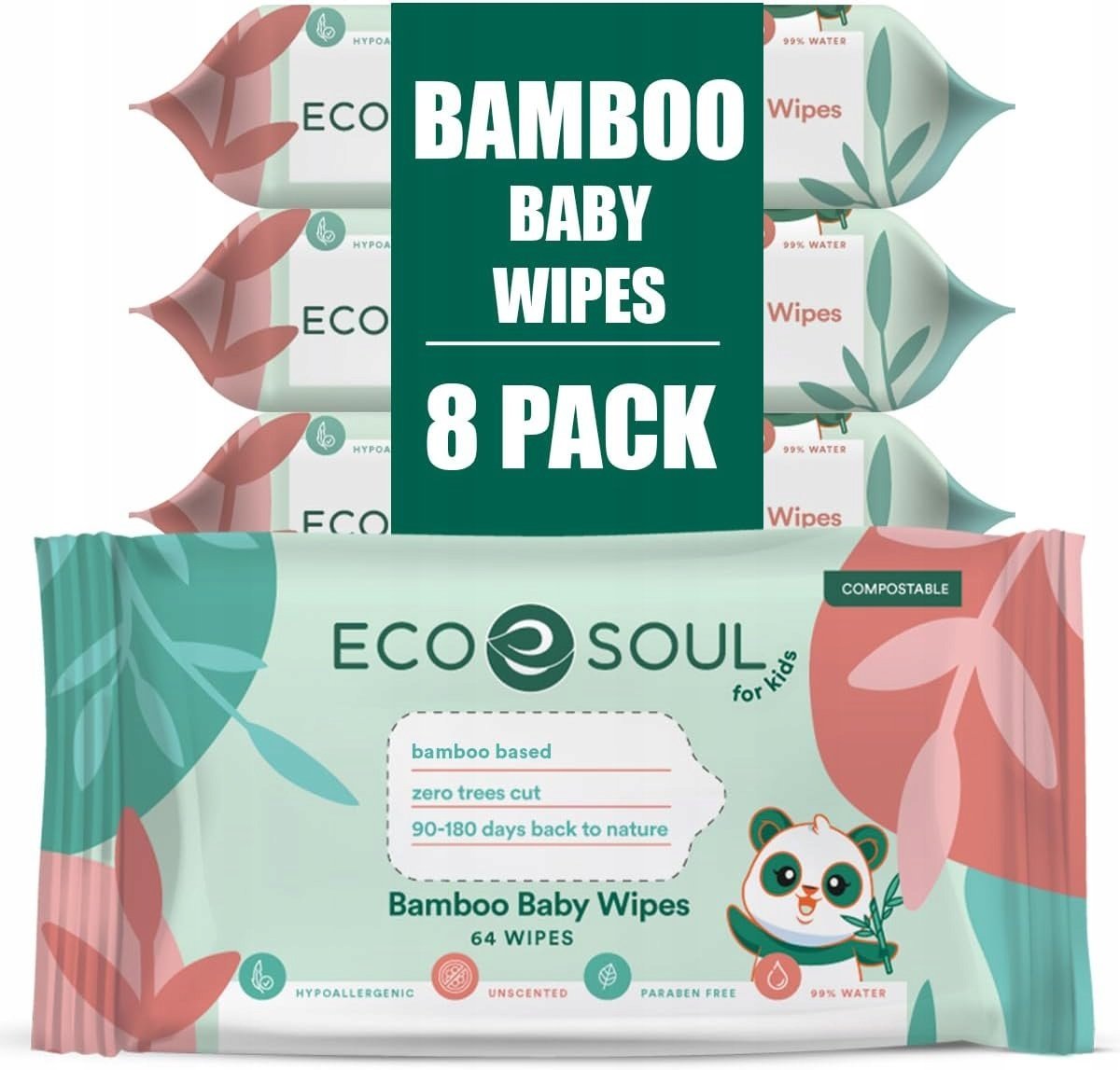 Chusteczki Nawilżane Eco Soul Bamboo Baby Bezzapachowe