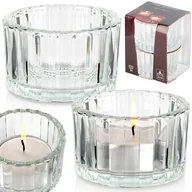 Świeczniki - Świecznik szklany na tealight 5,7 cm 2 szt. - miniaturka - grafika 1