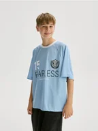 Koszulki dla chłopców - Reserved - Szybkoschnący t-shirt z nadrukiem - jasnoniebieski - miniaturka - grafika 1