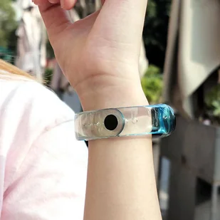 Zamienna silikonowa opaska pasek bransoleta bransoletka do Xiaomi Mi Band 4 / 3 fioletowy - Akcesoria do smartwatchy - miniaturka - grafika 7