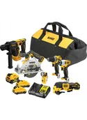 Zestawy elektronarzędzi - DeWalt DCK611P1D2-QW akumulatorowy 6-narzędziowy zestaw Combo 12V 1x5,0Ah 2x2,0Ah Li-Ion (DCH072+DCS512+DCD701+DCF801+DCS353+DCL510) w torbie - miniaturka - grafika 1