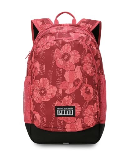 PUMA Academy Backpack Plecak dla dzieci i młodzieży, Intensywny czerwony kwiatowy Aop, Taglia unica
