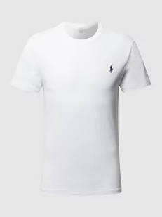 T-shirt o kroju custom slim fit z wyhaftowanym logo - Koszulki męskie - miniaturka - grafika 1