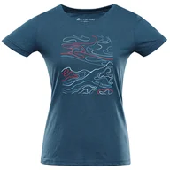 Koszulki sportowe damskie - Koszulka damska Alpine Pro Nega 2 Rozmiar: XL / Kolor: niebieski - miniaturka - grafika 1