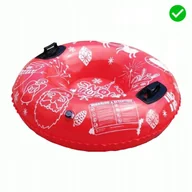 Sanki i ślizgacze - DMUCHANY ŚLIZG ŚNIEŻNY SANKI PŁATKI ŚNIEGU SNOWFLAKES CZERWONY SNOWTUBING - miniaturka - grafika 1