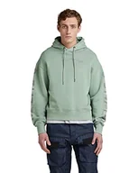 Bluzy męskie - G-STAR RAW Luźna bluza męska z grafiką z rękawem, Blau (Iceberg Green C988-c959), M - miniaturka - grafika 1