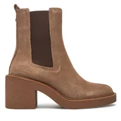 Botki damskie - Sztyblety Pepe Jeans PLS50522 Brązowy - miniaturka - grafika 1