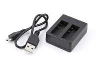 Ładowarki i akumulatory - Ładowarka 2X Podwójna Usb Do Kamer Sjcam Sj4000 / Sj5000 / Sj6000 - miniaturka - grafika 1