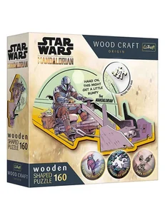 Trefl 160-częściowe drewniane puzzle "Star Wars - Yoda and Mandalorian" - 10+ - Puzzle - miniaturka - grafika 1
