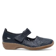 Półbuty damskie - Półbuty Rieker 41399-14 Granatowy - miniaturka - grafika 1
