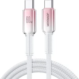 Joyroom Kabel do ładowania / transmisji danych Crystal-Clear Series USB-C do USB-C, 60W PD, 1.2m, biały - Kable USB - miniaturka - grafika 1