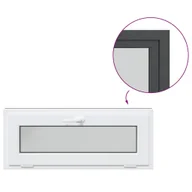 Tablice i flipcharty - vidaXL Okno piwniczne RISOR 110x40 cm uchylne 3 szyby antracyt - miniaturka - grafika 1