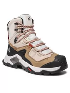 Kozaki damskie - Salomon Trekkingi Quest Element Gtx W GORE-TEX 414575 20 V0 Beżowy - miniaturka - grafika 1