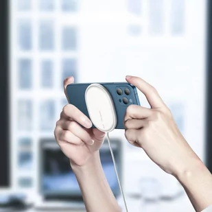 Baseus magnetyczna bezprzewodowa indukcyjna ładowarka Qi 15 W (kompatybilna z MagSafe) biały (WXQJ-02) - Ładowarki do telefonów - miniaturka - grafika 31