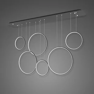 Altavola Design Lampa wisząca Ledowe Okręgi no. 8 czarna 180 cm in 3k LA076/P_180_in_3k_black - Lampy sufitowe - miniaturka - grafika 1