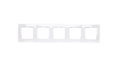 Klawisze i ramki - Ospel Karo biały ramka R-5S/00 R-5S/00 - miniaturka - grafika 1
