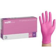 Rękawiczki jednorazowe - EasyCare Nitrile, rękawice nitrylowe, niejałowe, bezpudrowe, różowe, rozmiar XS, 100 sztuk - miniaturka - grafika 1