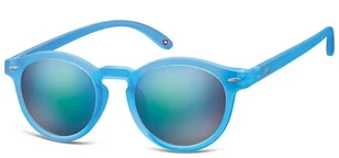 Okulary lenonki Montana MS28C niebieskie lustrzanki - Okulary korekcyjne, oprawki, szkła - miniaturka - grafika 1