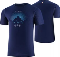 Koszulki sportowe męskie - Brubeck SS1265M Koszulka męska z krótkim rękawem OUTDOOR WOOL PRO ciemnoniebieski M - GÓRY 12 - miniaturka - grafika 1