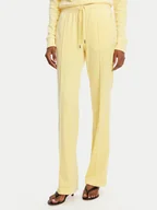 Spodnie sportowe damskie - Juicy Couture Spodnie dresowe Tina JCAPW045 Żółty Regular Fit - miniaturka - grafika 1