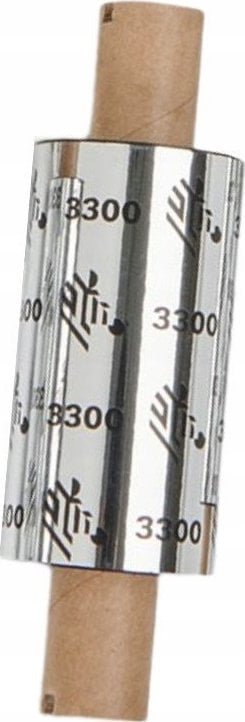 zebra Wax/Resin Ribbon, 84mmx74m 3.31inx242ft, 3300; Standard, 12mm 0.5in core, 12/box