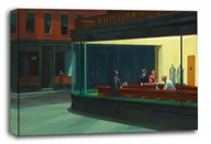 Obrazy i zdjęcia na płótnie - Nighthawks, Edward Hopper - obraz na płótnie Wymiar do wyboru: 60x40 cm - miniaturka - grafika 1