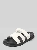 Klapki i japonki damskie - Klapki skórzane z zapięciem na rzep model ‘MISSILE’ - miniaturka - grafika 1