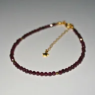 Bransoletki - Bransoletka na nogę Granat 3mm - Crystals Break - miniaturka - grafika 1