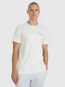 Koszulki męskie - 4F T-shirt regular z nadrukiem męski - biały M - miniaturka - grafika 1