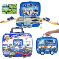 Klocki - Zestaw Policyjny Policja Walizka Pojazdy Mapa Tor Parking Znaki 22Ele - miniaturka - grafika 1