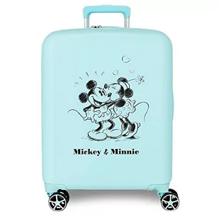 Disney Mickey & Minnie Kisses Walizka kabinowa Niebieski 40x55x20 cms Twarde mocowanie ABS Wbudowany 38,4l 2,82 kg 4 koła Podwójny bagaż ręczny, niebieski, Talla única, Walizka kabinowa - Walizki - miniaturka - grafika 1