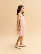 Buty dla dziewczynek - Reserved - Lakierowane baleriny z imitacji skóry - pastelowy róż - miniaturka - grafika 1