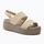 Sandały damskie Crocs Brooklyn Met Low Wedge metal champagne | WYSYŁKA W 24H | 30 DNI NA ZWROT