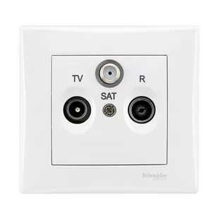 Schneider Electric Gniazdo RTV / SAT końcowe SEDNA biały - Wyłączniki światła i elektryczne - miniaturka - grafika 1