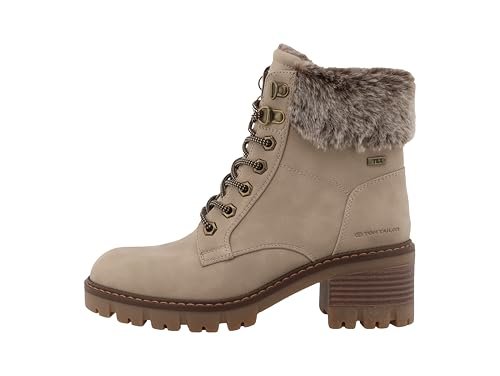 Tom Tailor Damskie 8490130003 modne kozaki, dkcream, 41 EU, dkcream, 41 EU