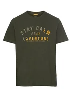 Koszulki męskie - Camel Active Koszulka w kolorze khaki - miniaturka - grafika 1
