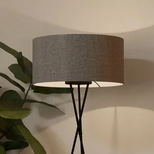 Lampa stojąca Fondachelli z szarym lnianym kloszem - Lampy stojące - miniaturka - grafika 1