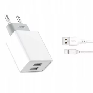 XO Ładowarka Sieciowa L65 + Kabel Typ-c 2USB 2,4A - Ładowarki do telefonów - miniaturka - grafika 1