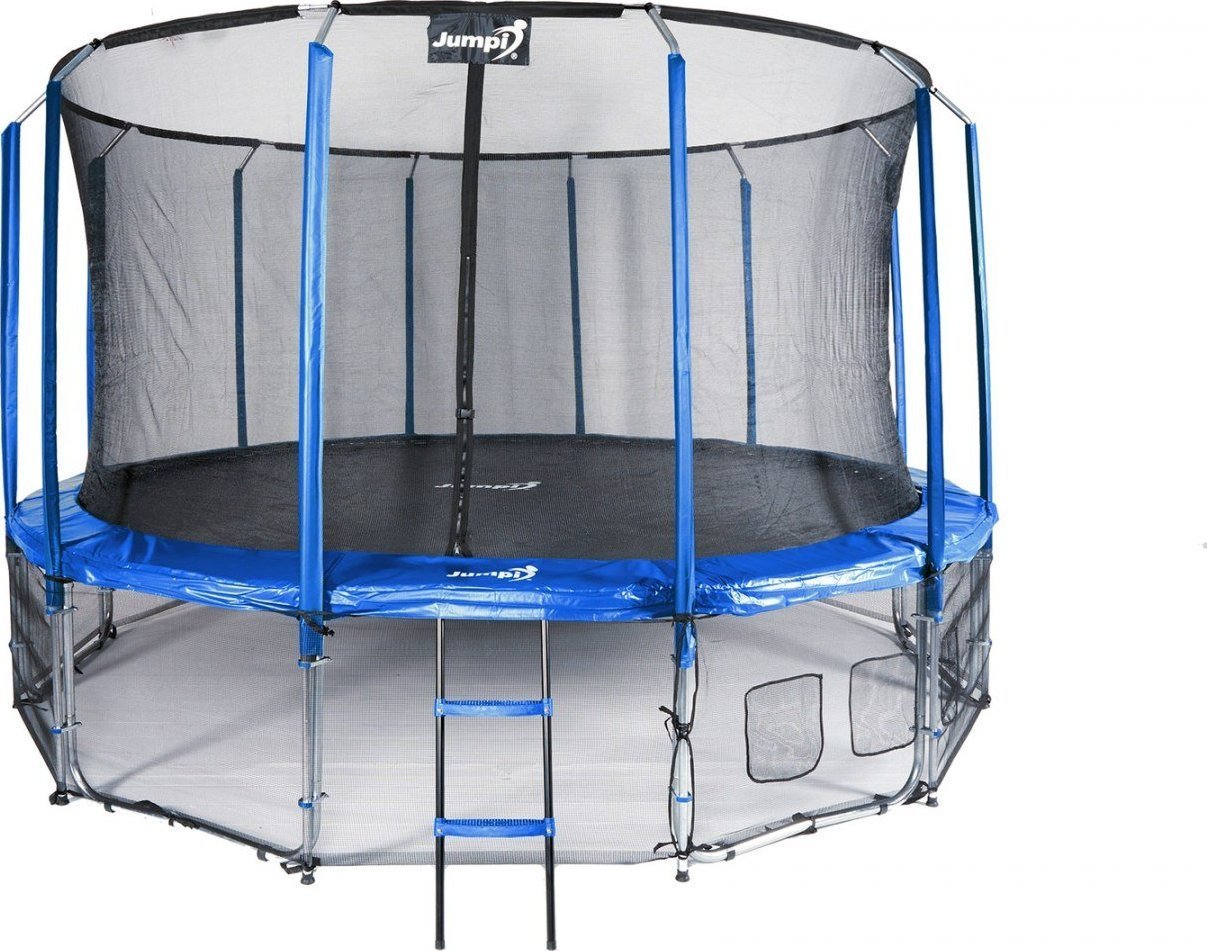 Jumpi ogrodowa Maxy Comfort z siatką wewnętrzną 16 FT 487 cm niebieska