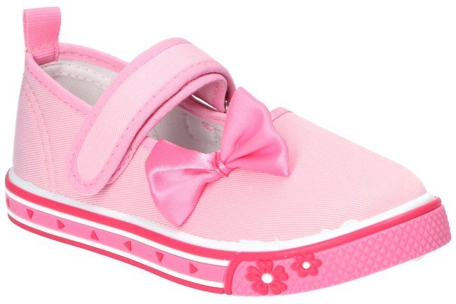 AMERICAN CLUB TEN154 BALERINKI TRAMPKI DZIECIĘCE RZEP WKŁADKA SKÓRZANA PINK 26