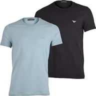 Koszulki męskie - Emporio Armani T-shirt męski (2 sztuki), Czarny/Artic, S - miniaturka - grafika 1
