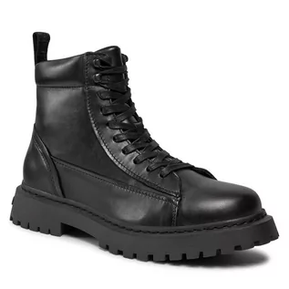 Botki męskie - Trzewiki Tommy Jeans Tjm Lace Up Boot EM0EM01363 Black BDS - grafika 1