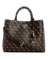 Torebki damskie - GUESS Meridian Girlfriend Satchel, Torba, Górne uchwyty dla kobiet, brązowe logo, Jeden rozmiar, Brązowe logo, 70AA - miniaturka - grafika 1