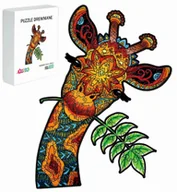 Puzzle - PUZZLE DREWNIANE DLA DZIECI ŻYRAFA 123 ELEMENTÓW PREZENT DLA DZIECKA - miniaturka - grafika 1